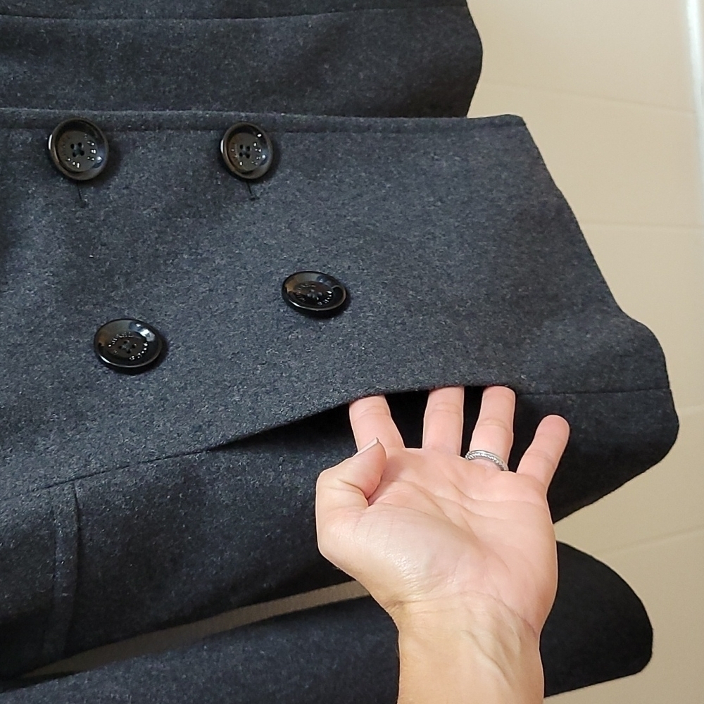 MICHAEL Michael Kors Double Breasted Wool Blend Pea Coat - Picture 3 of 9
